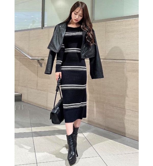 RESEXXY「リブニット長袖ワンピース」|ワンピース|