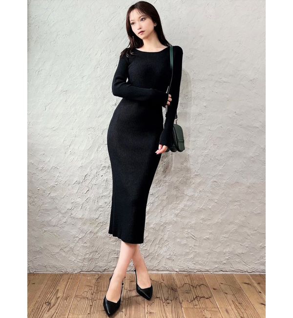 RESEXXY「リブニット長袖ワンピース」|ワンピース|