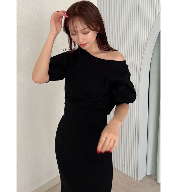 RESEXXY「ミニ裏毛パフスリーブトップス【セットアップ着用可能】」|Tシャツ・カットソー|