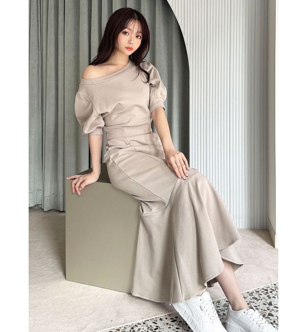 RESEXXY「ミニ裏毛パフスリーブトップス【セットアップ着用可能】」|Tシャツ・カットソー|