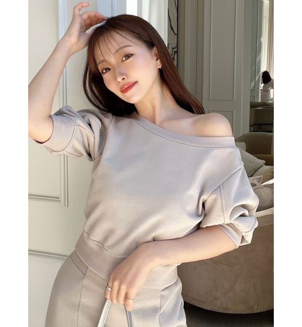 RESEXXY「ミニ裏毛パフスリーブトップス【セットアップ着用可能】」|Tシャツ・カットソー|