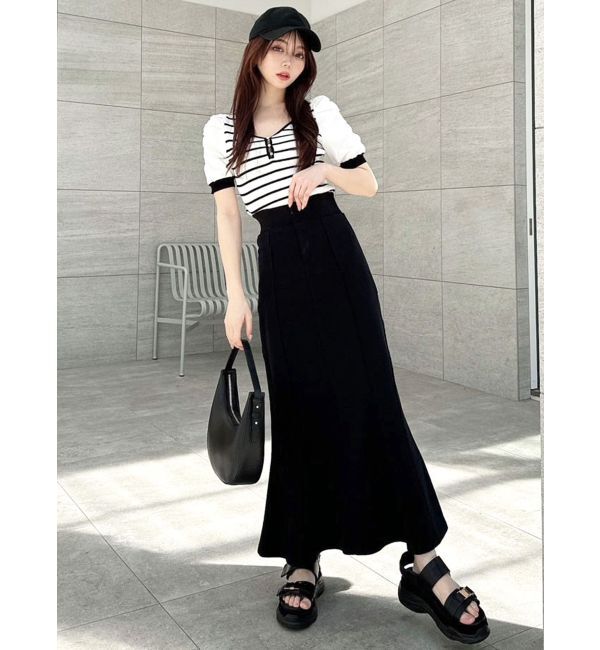 RESEXXY「ギャザースリーブニットトップス」|ニット・セーター|