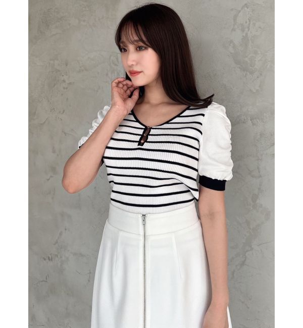 RESEXXY「ギャザースリーブニットトップス」|ニット・セーター|