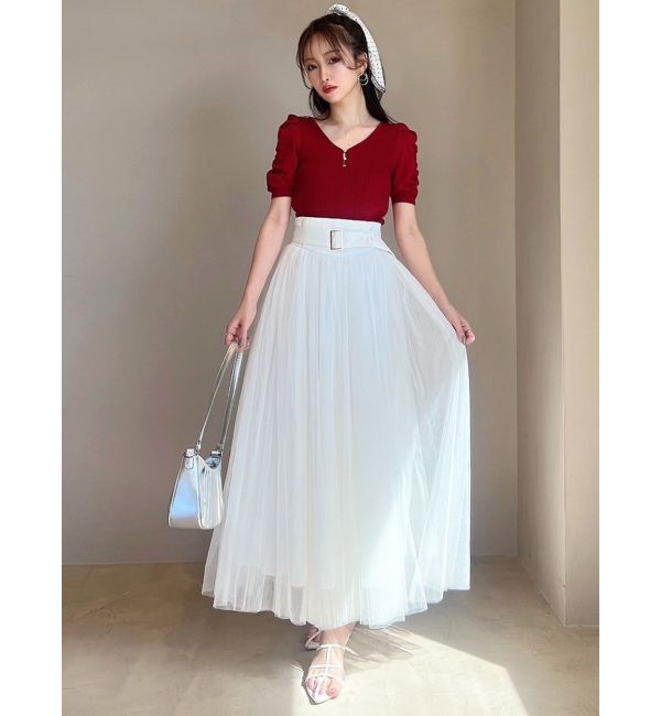 RESEXXY「ギャザースリーブニットトップス」|ニット・セーター|