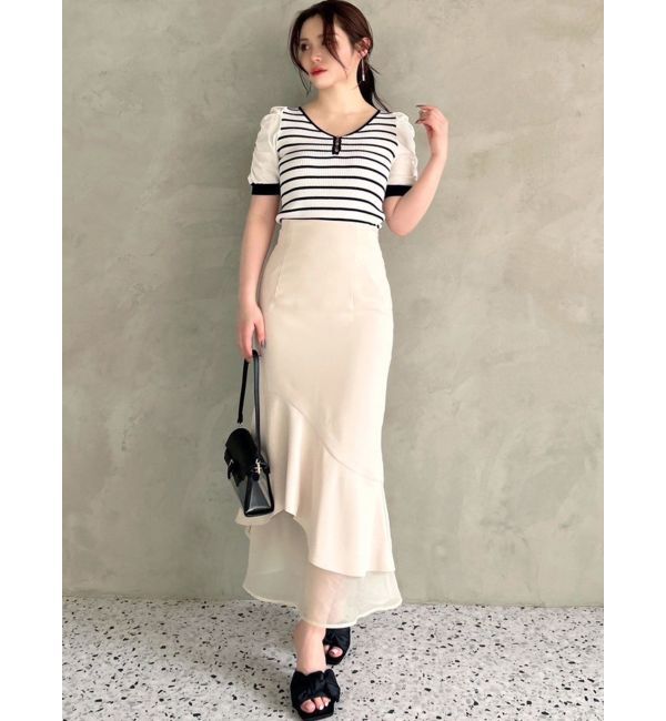 RESEXXY「ギャザースリーブニットトップス」|ニット・セーター|