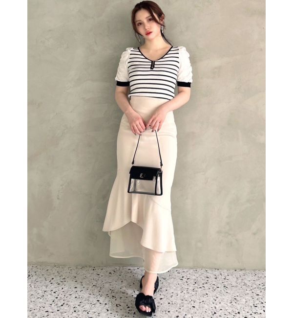 RESEXXY「ギャザースリーブニットトップス」|ニット・セーター|