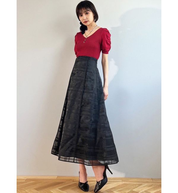 RESEXXY「ギャザースリーブニットトップス」|ニット・セーター|