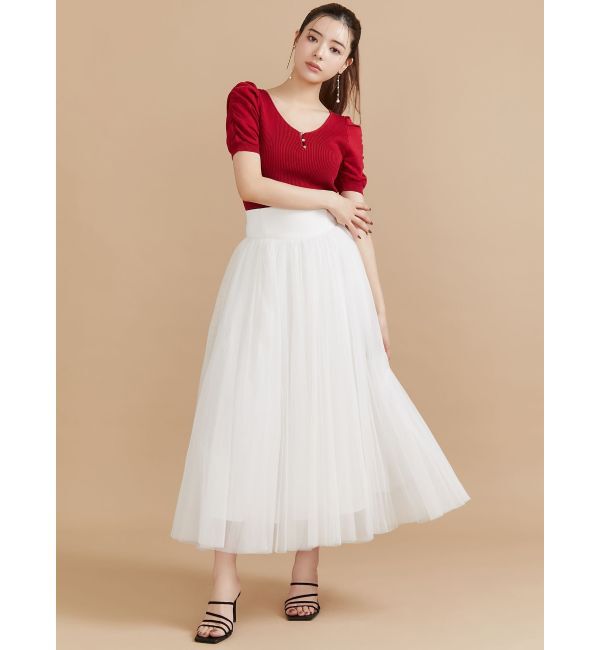 RESEXXY「ギャザースリーブニットトップス」|ニット・セーター|