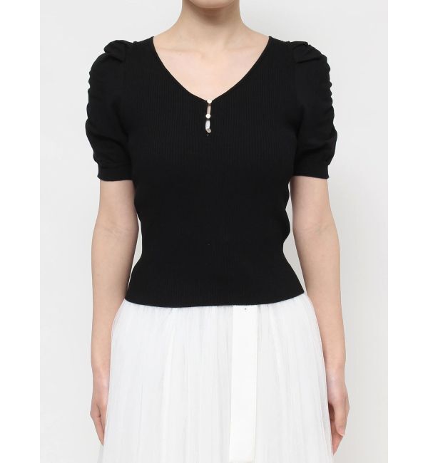 RESEXXY「ギャザースリーブニットトップス」|ニット・セーター|