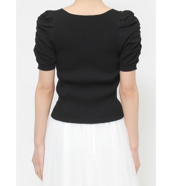 RESEXXY「ギャザースリーブニットトップス」|ニット・セーター|
