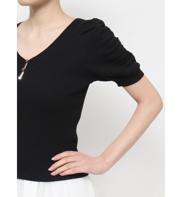 RESEXXY「ギャザースリーブニットトップス」|ニット・セーター|
