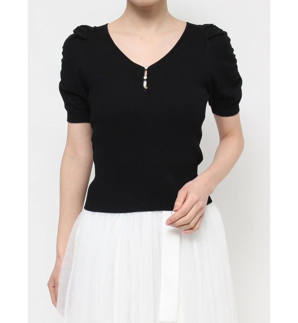RESEXXY「ギャザースリーブニットトップス」|ニット・セーター|