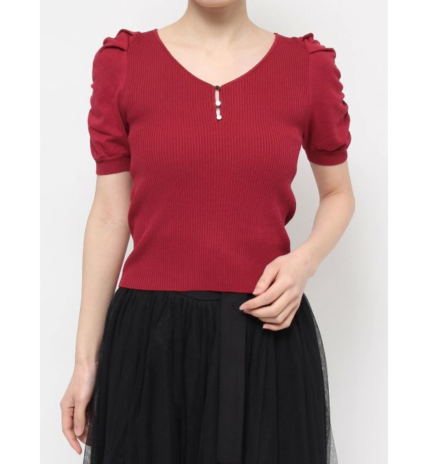 RESEXXY「ギャザースリーブニットトップス」|ニット・セーター|