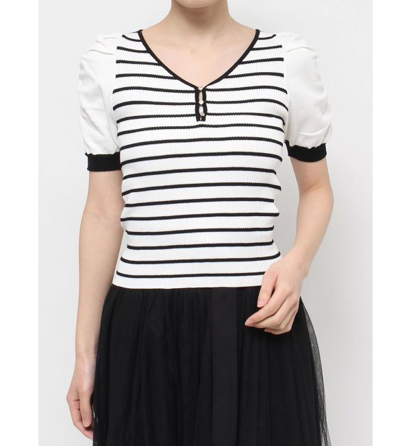 RESEXXY「ギャザースリーブニットトップス」|ニット・セーター|