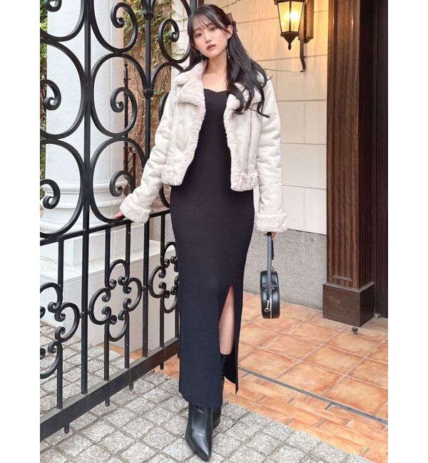 RESEXXY「ハートネックリブニットワンピース」|ワンピース|