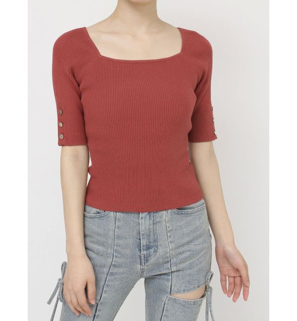 RESEXXY「シンプルスリーブニットトップス【ネイビーWEB限定カラー】」|ニット・セーター|