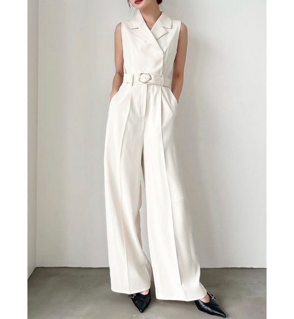 RESEXXY「テーラーワイドコンビネゾン」|オールインワン|アイボリー