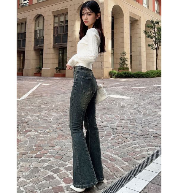 RESEXXY「ケーブルクロップドニットトップス」|ニット・セーター|