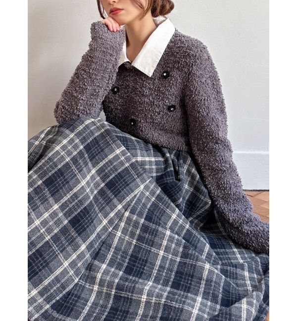 RESEXXY「シャツドッキングニットトップス」|ニット・セーター|