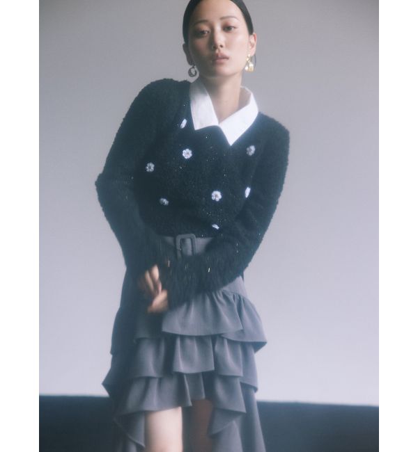 RESEXXY「シャツドッキングニットトップス」|ニット・セーター|