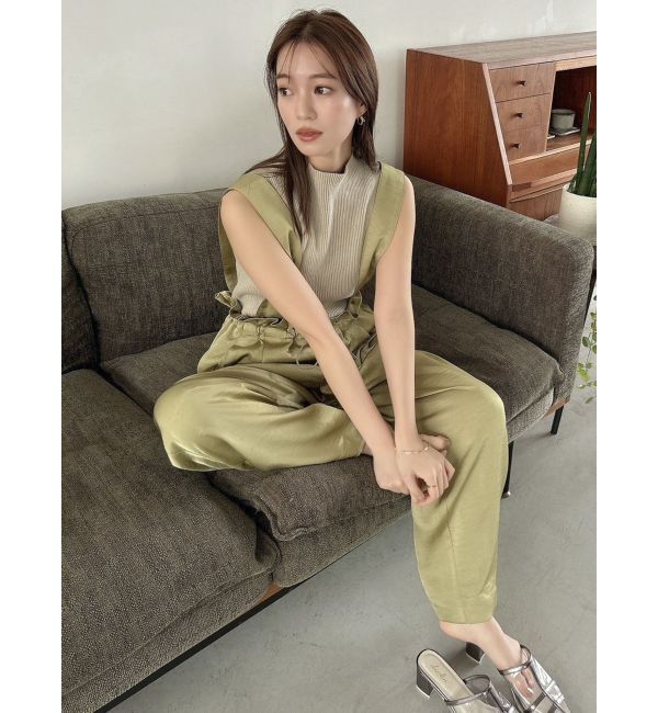 dazzlin「【WEB限定】サス付サテンテーパードパンツ」|その他|