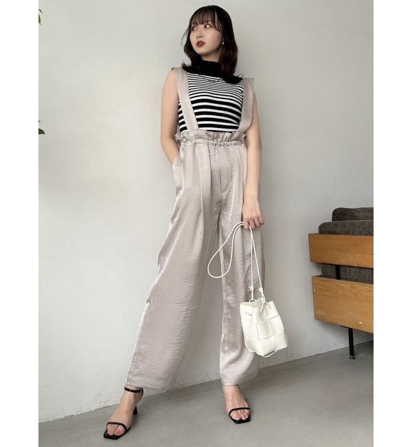dazzlin「【WEB限定】サス付サテンテーパードパンツ」|その他|