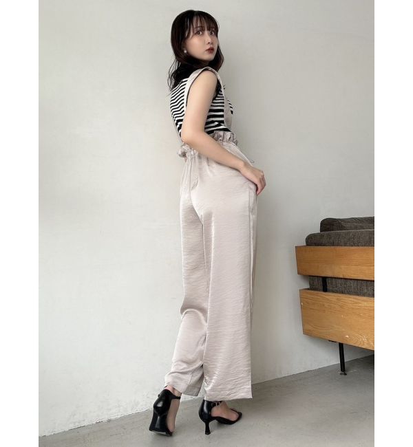 dazzlin「【WEB限定】サス付サテンテーパードパンツ」|その他|