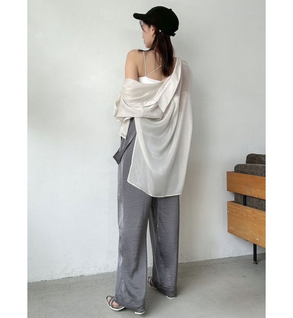 dazzlin「【WEB限定】サス付サテンテーパードパンツ」|その他|