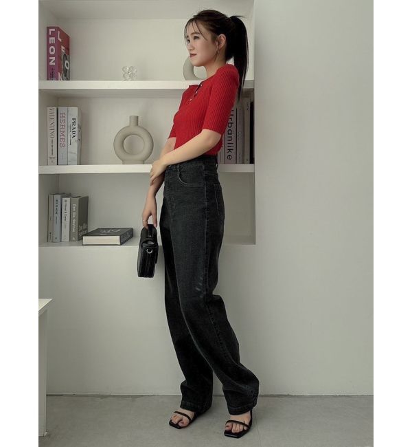 dazzlin「シアーニットポロ」|ニット・セーター|