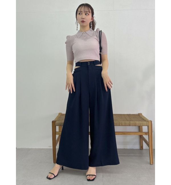 dazzlin「シアーニットポロ」|ニット・セーター|