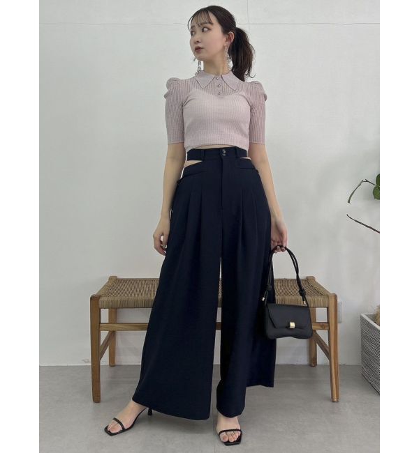 dazzlin「シアーニットポロ」|ニット・セーター|