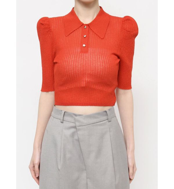 dazzlin「シアーニットポロ」|ニット・セーター|