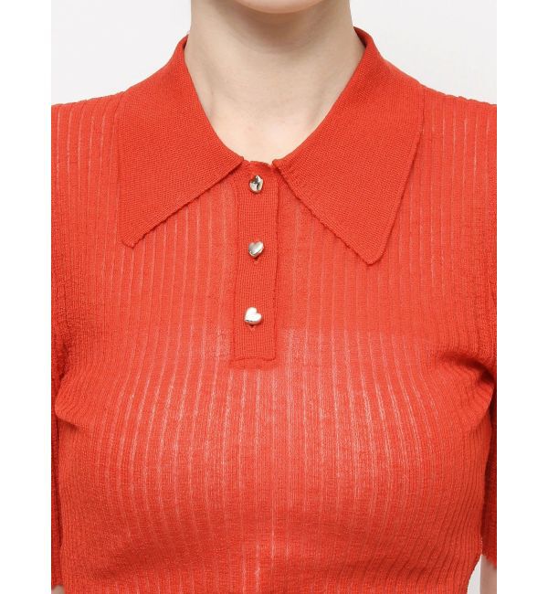 dazzlin「シアーニットポロ」|ニット・セーター|