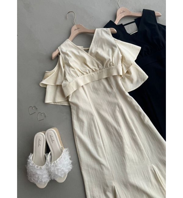 dazzlin「チュールギャザージュートウェッジサンダル」|サンダル|