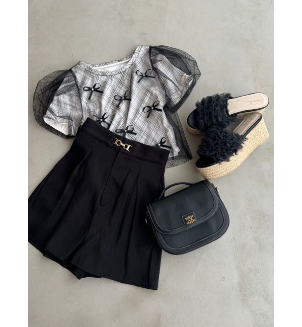 dazzlin「チュールギャザージュートウェッジサンダル」|サンダル|