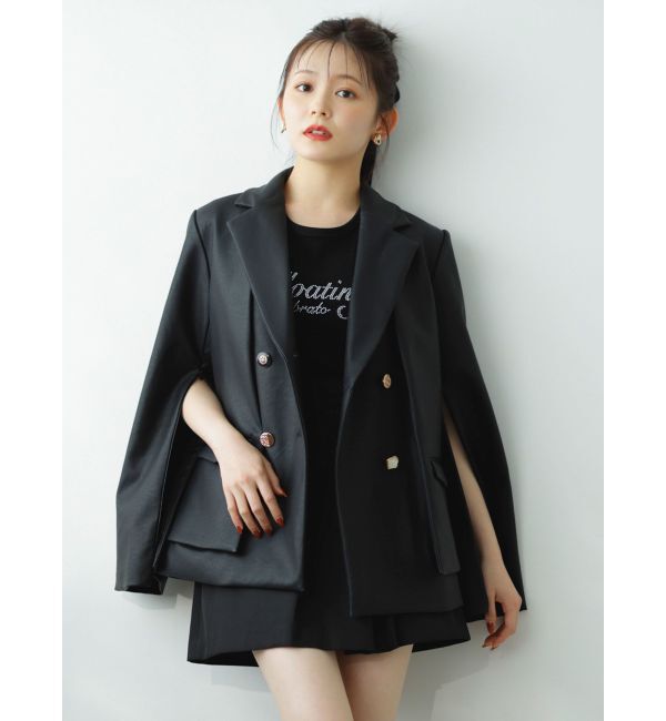 dazzlin「【SETUP】ダブルボタンケープテーラードジャケット※セットアップ対応」|テーラードジャケット|