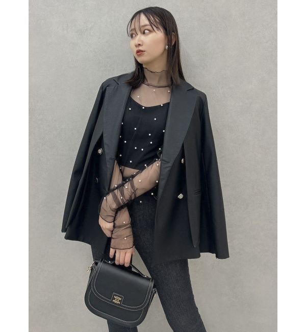 dazzlin「【SETUP】ダブルボタンケープテーラードジャケット※セットアップ対応」|テーラードジャケット|