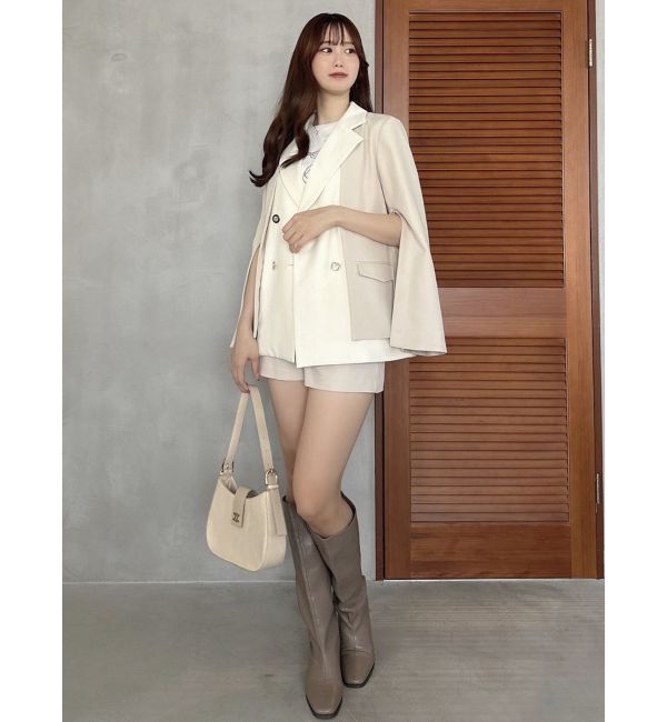 dazzlin「【SETUP】ダブルボタンケープテーラードジャケット※セットアップ対応」|テーラードジャケット|