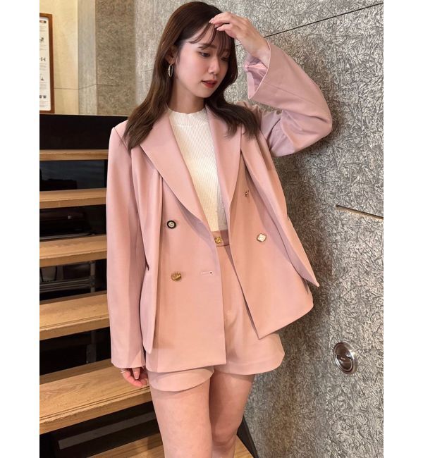 dazzlin「【SETUP】ダブルボタンケープテーラードジャケット※セットアップ対応」|テーラードジャケット|