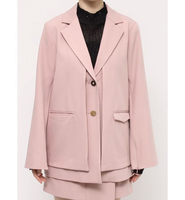 dazzlin「【SETUP】ダブルボタンケープテーラードジャケット※セットアップ対応」|テーラードジャケット|