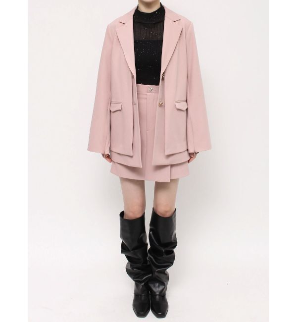 dazzlin「【SETUP】ダブルボタンケープテーラードジャケット※セットアップ対応」|テーラードジャケット|