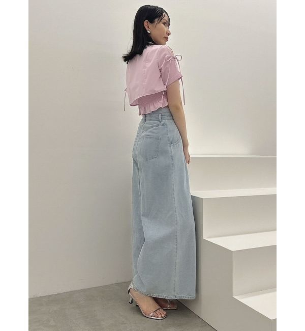 dazzlin「リボンスリーブショートシャツ」|シャツ・ブラウス|