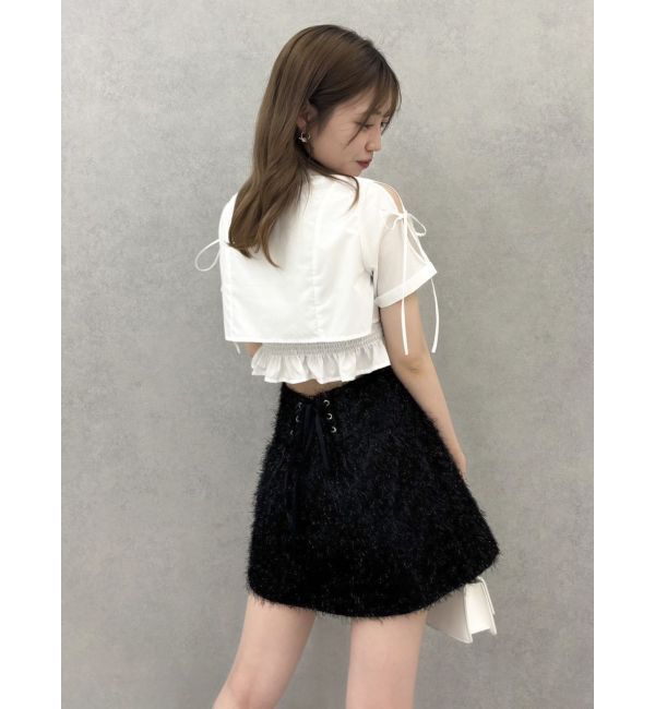 dazzlin「リボンスリーブショートシャツ」|シャツ・ブラウス|