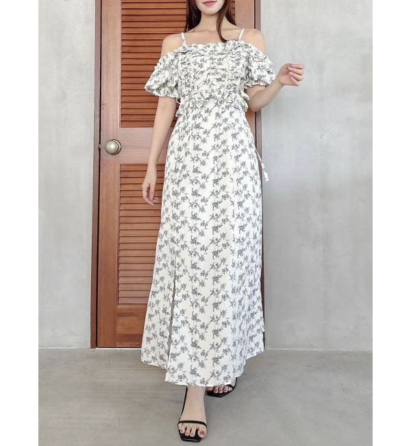 dazzlin「2WAYギャザーフリルドッキングワンピース」|ワンピース|アイボリー