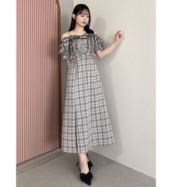 dazzlin「2WAYギャザーフリルドッキングワンピース」|ワンピース|