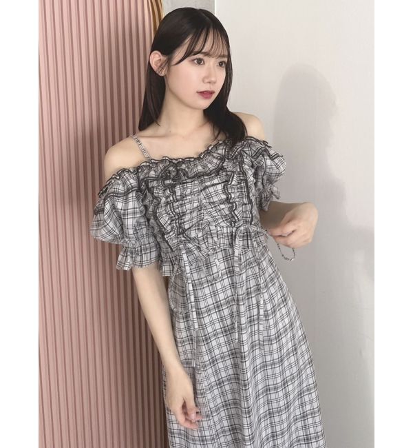 dazzlin「2WAYギャザーフリルドッキングワンピース」|ワンピース|