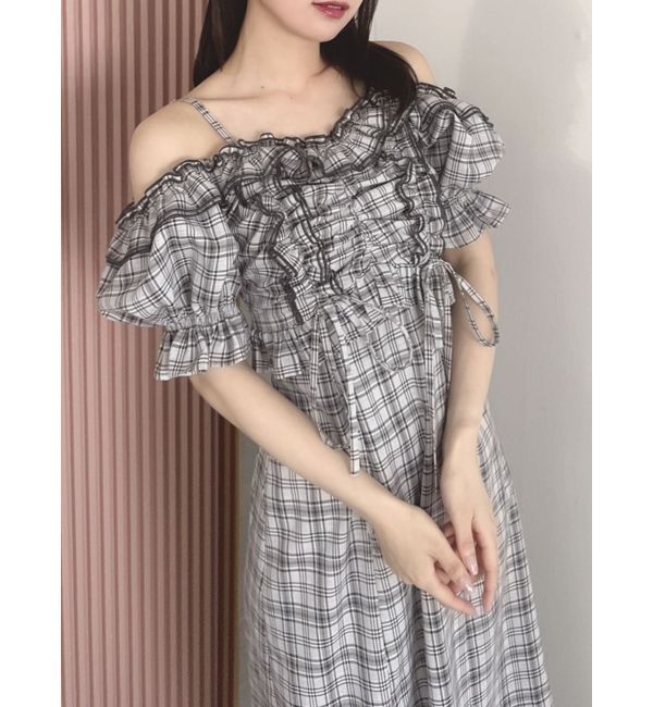 dazzlin「2WAYギャザーフリルドッキングワンピース」|ワンピース|