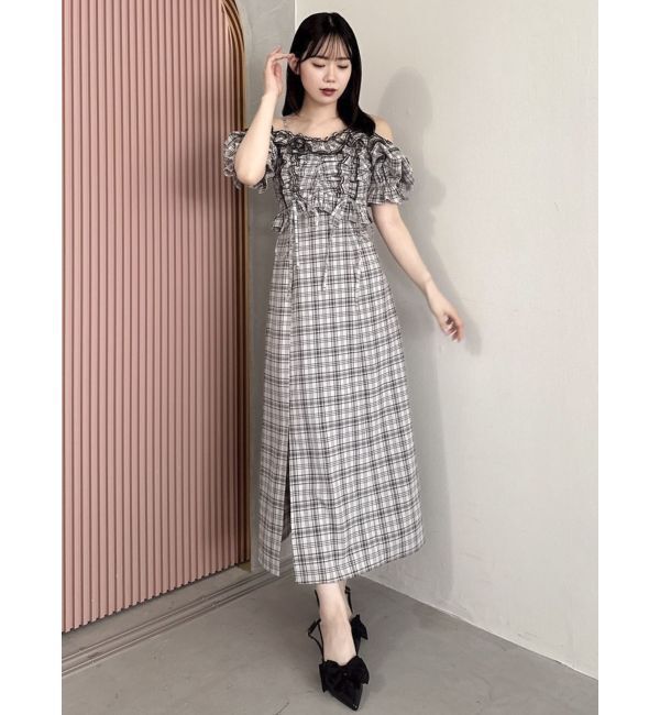 dazzlin「2WAYギャザーフリルドッキングワンピース」|ワンピース|