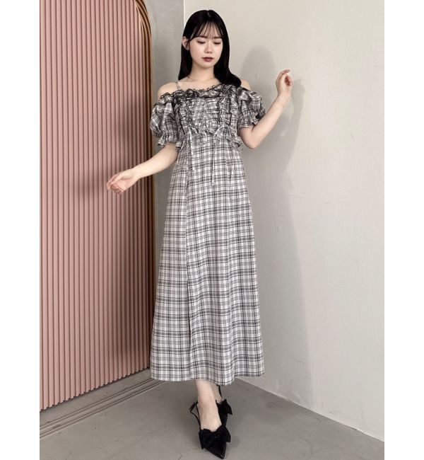 dazzlin「2WAYギャザーフリルドッキングワンピース」|ワンピース|