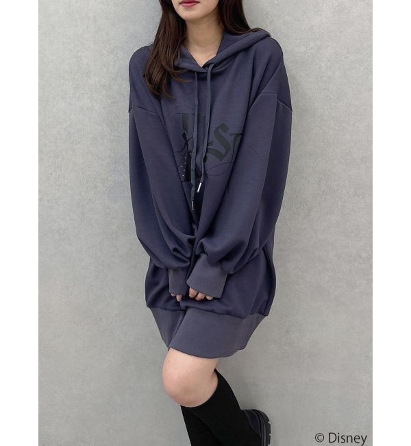 dazzlin「【ディズニーコレクション】エルサ/ラインストーンオーバーフーディ」|Tシャツ・カットソー|ネイビー